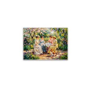 raxxa Glas-Magnet: Ladies’ Garden Gathering with Cavalier Spaniel