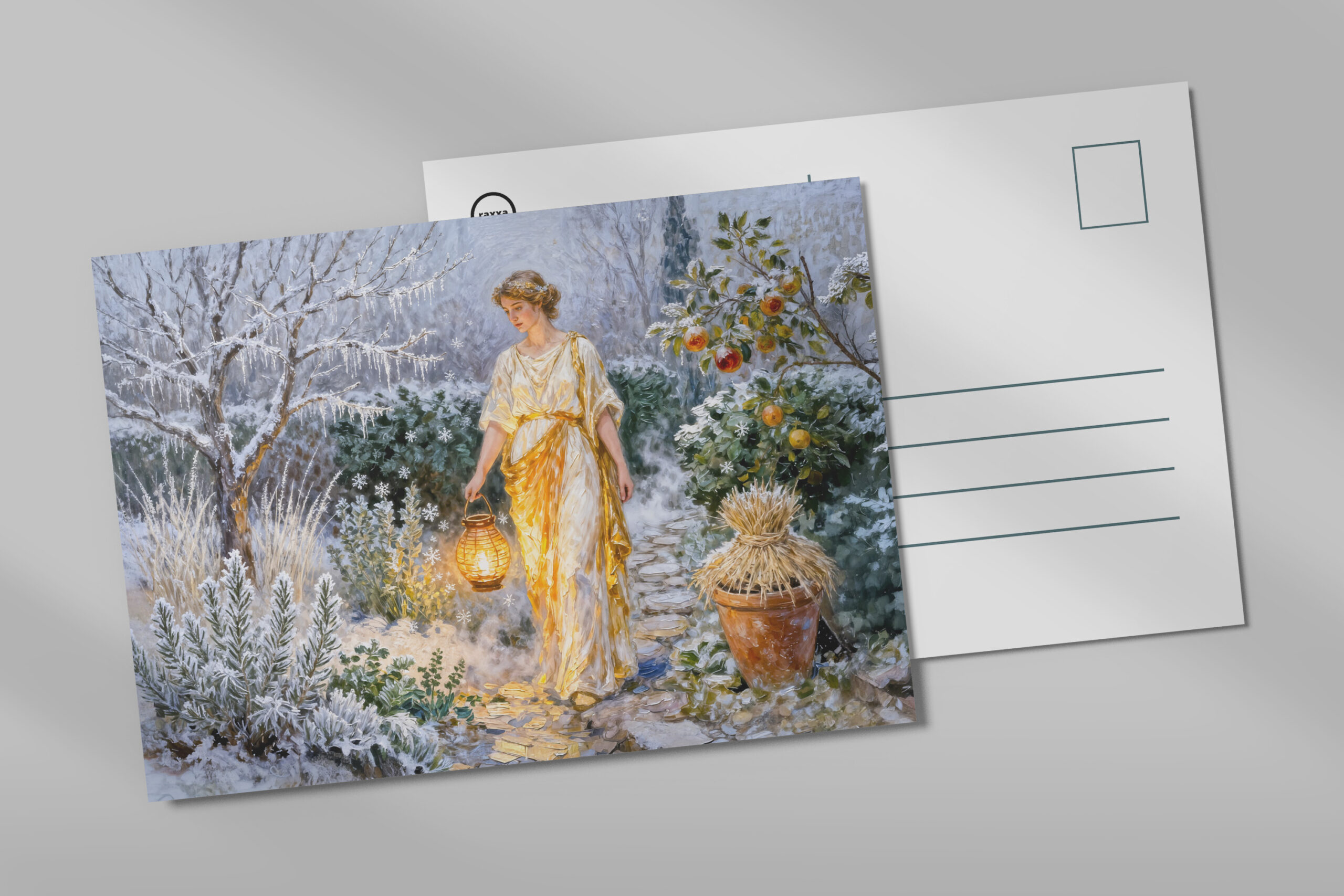 raxxa Postkarte: Greek Goddess Hestia Winter Garden