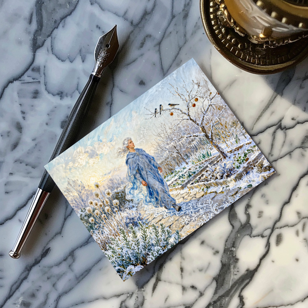 raxxa Postkarte: Greek God Boreas Winter Garden
