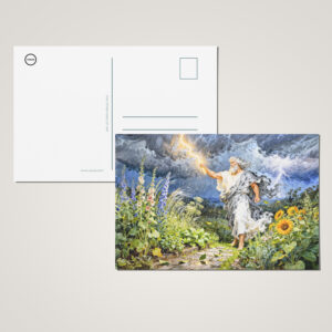 raxxa Postkarte: Greek God Zeus Summer Storm