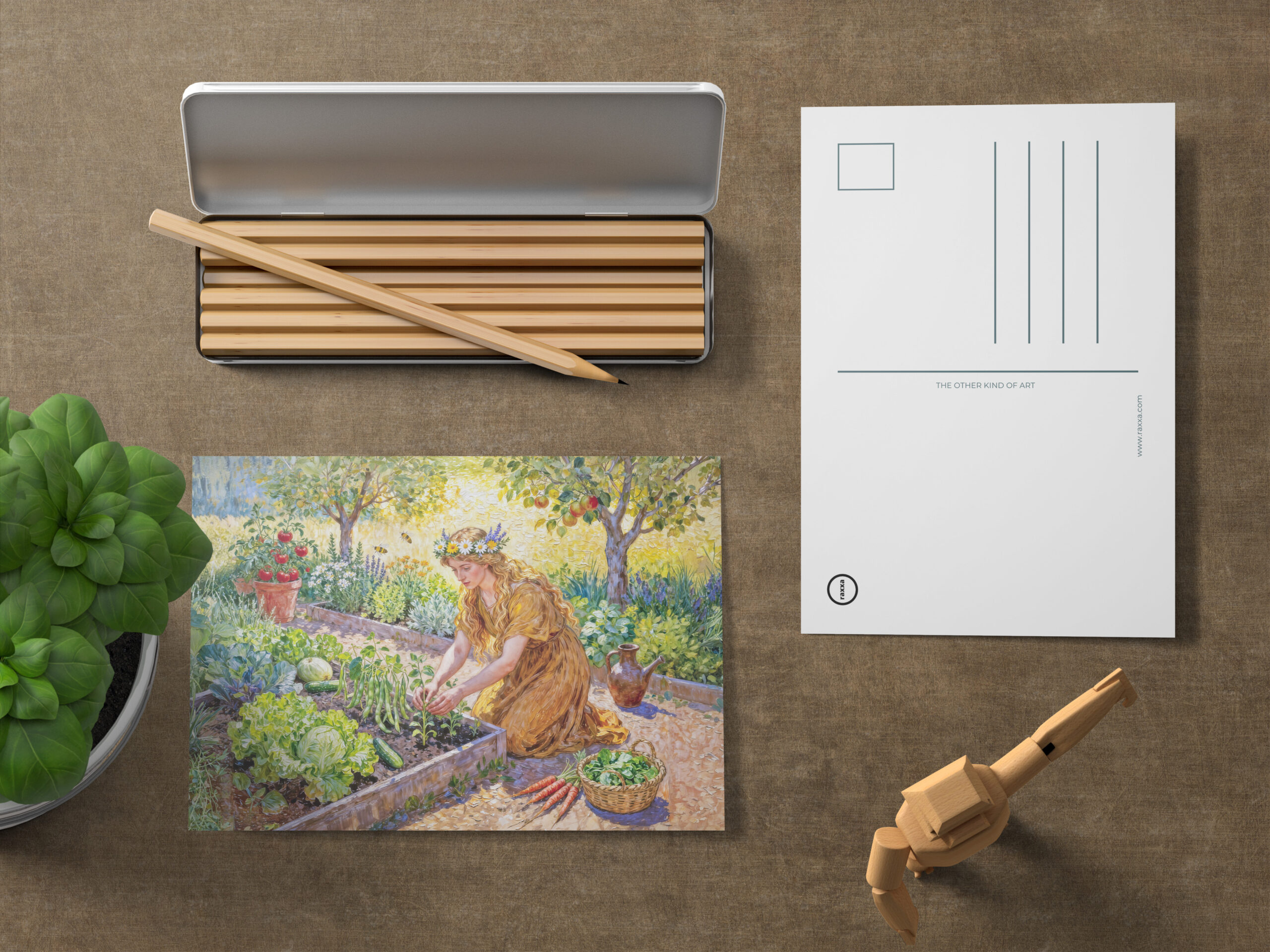raxxa Postkarte: Greek Goddess Demeter Harvest Garden