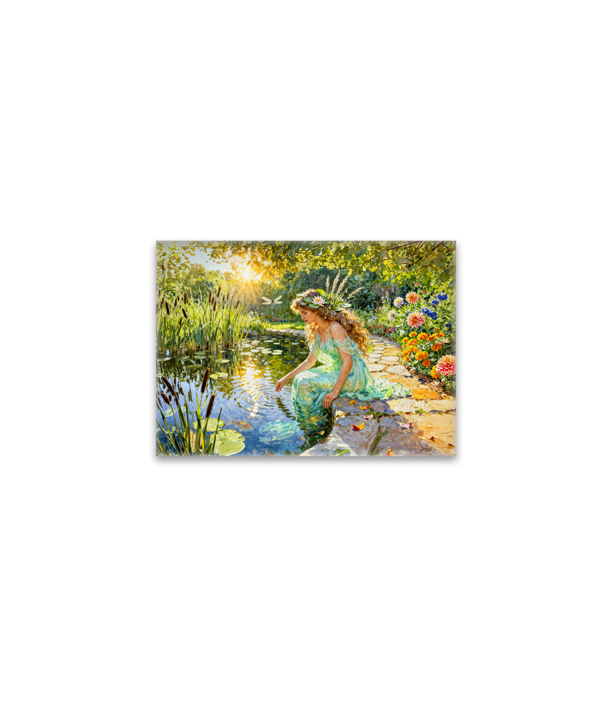 raxxa Glas-Magnet: Greek Goddess Naiade Garden Pond