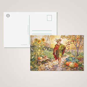raxxa Postkarte: Roman God Faunus Autumn Garden