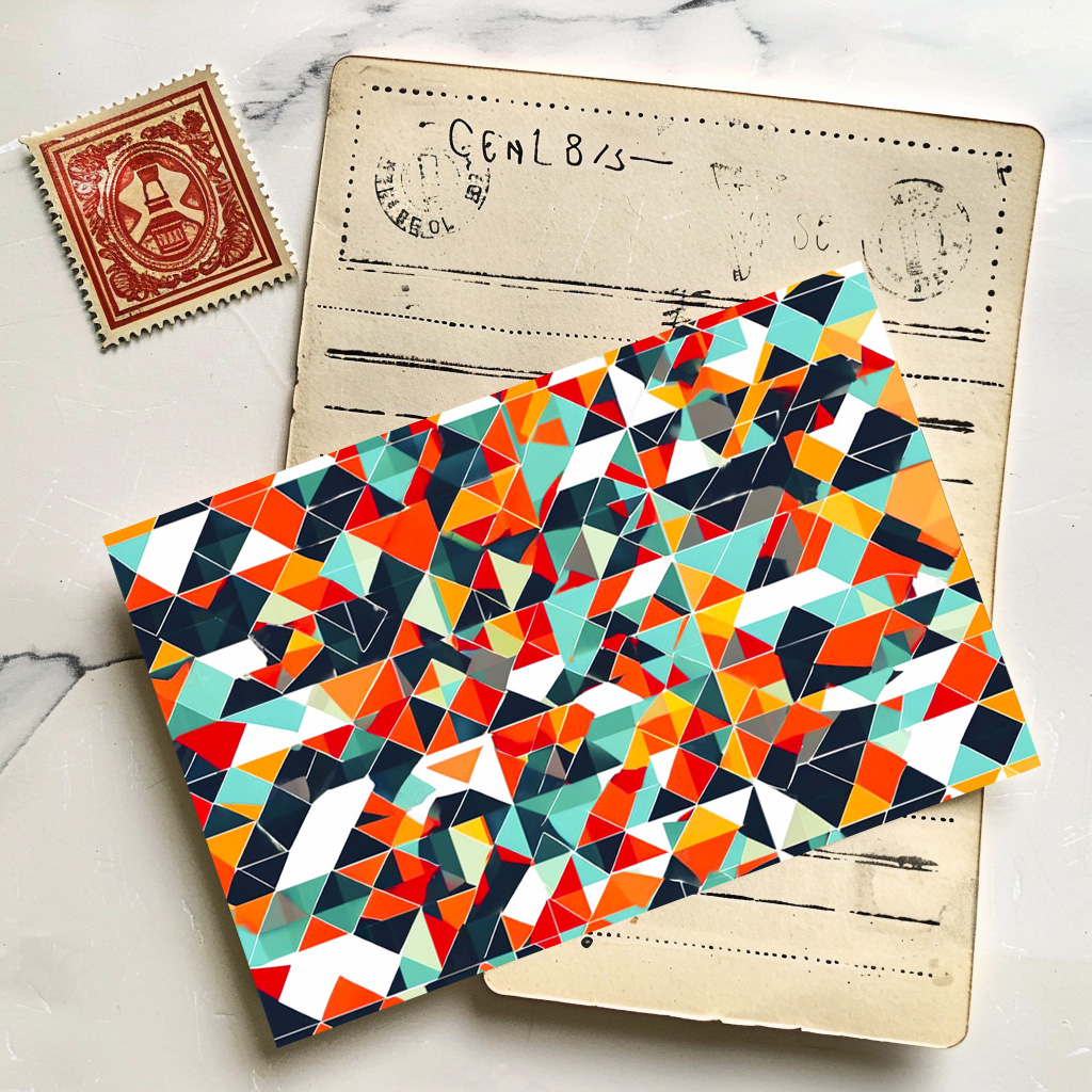 raxxa Postkarte: Dynamic Abstract Color Rays