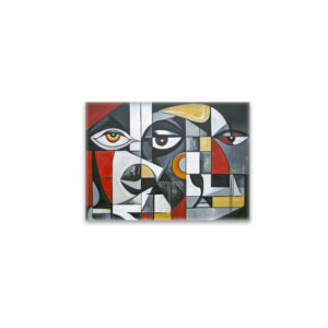 raxxa Glas-Magnet: Cubist Modern Face Geometry