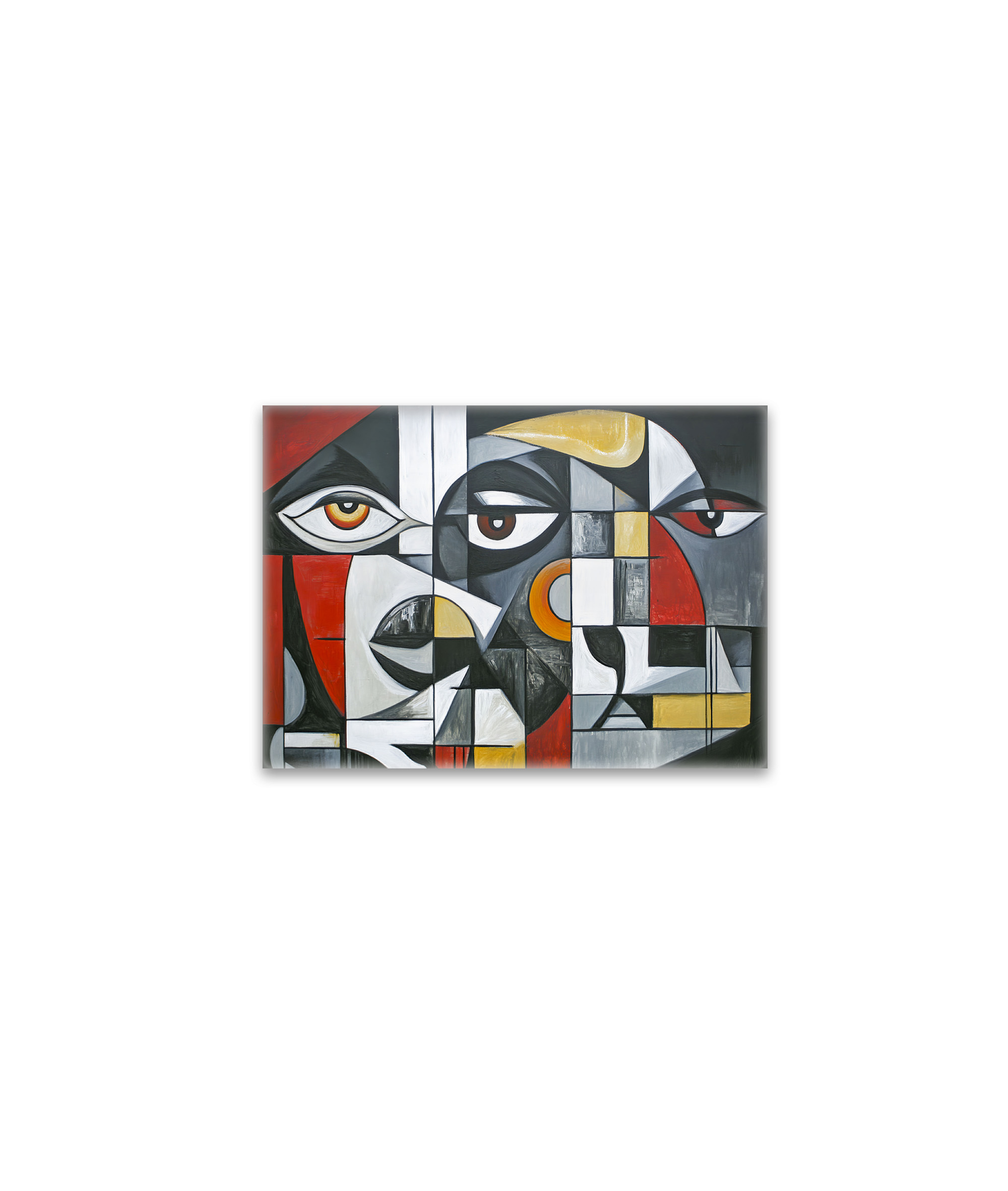 raxxa Glas-Magnet: Cubist Modern Face Geometry