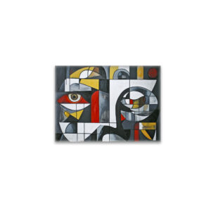raxxa Glas-Magnet: Modern Cubist Face Abstraction