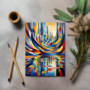 raxxa Postkarte: Urban Skyline Reflection Abstraction