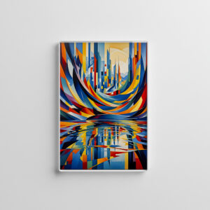 raxxa Glas-Magnet: Urban Skyline Reflection Abstraction