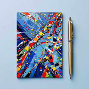 raxxa Postkarte: Geometric Color Orbit Abstraction