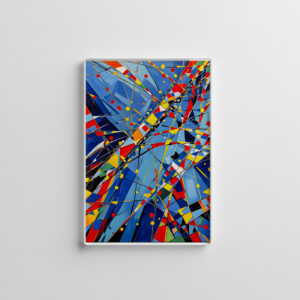 raxxa Glas-Magnet: Geometric Color Orbit Abstraction