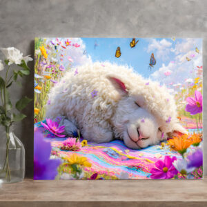 raxxa Canva: Sleeping sheep on meadow picnic blanket