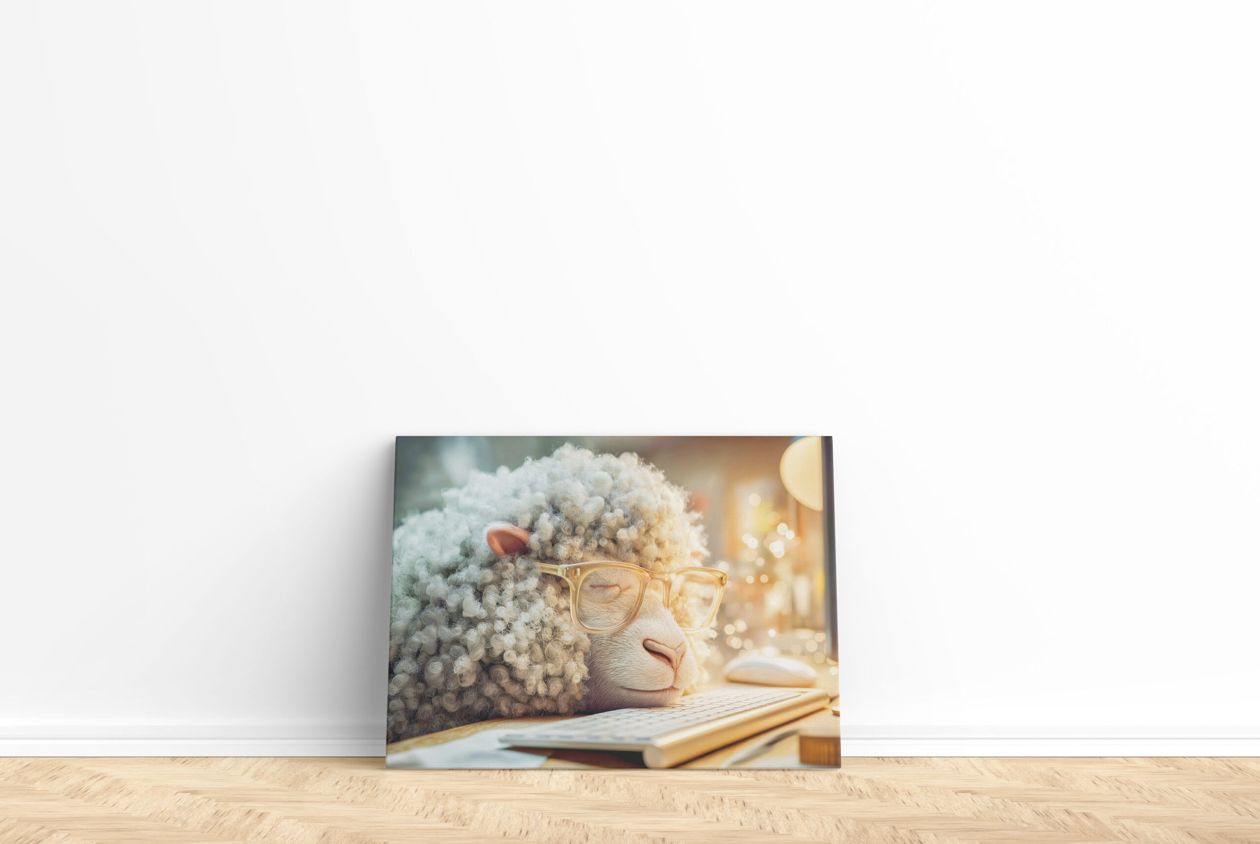 raxxa Canva: Tired sheep at office desk computer – Bild 2