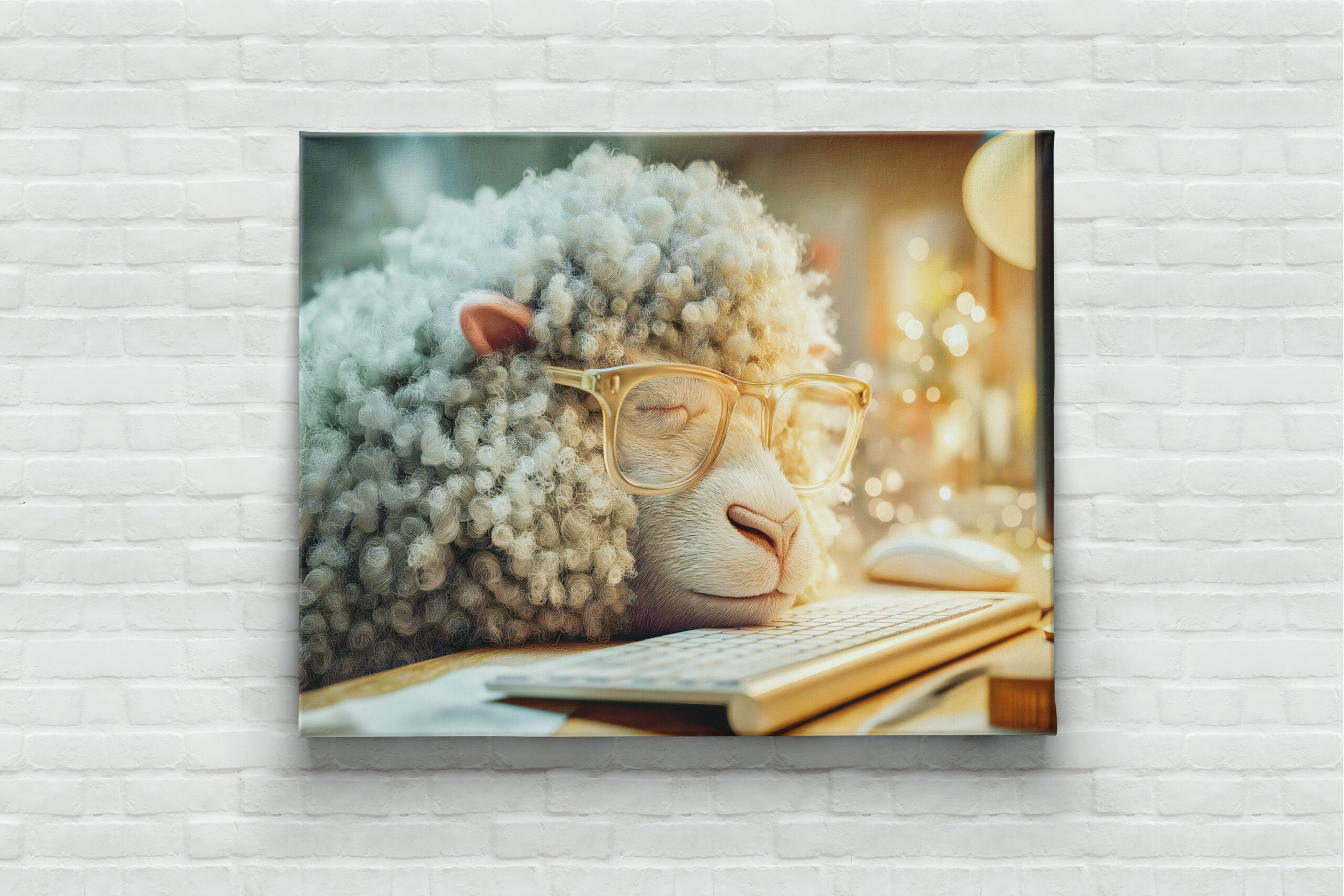 raxxa Canva: Tired sheep at office desk computer – Bild 3
