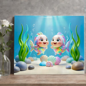 raxxa Canva: Cute 3D Pisces Zodiac Fish