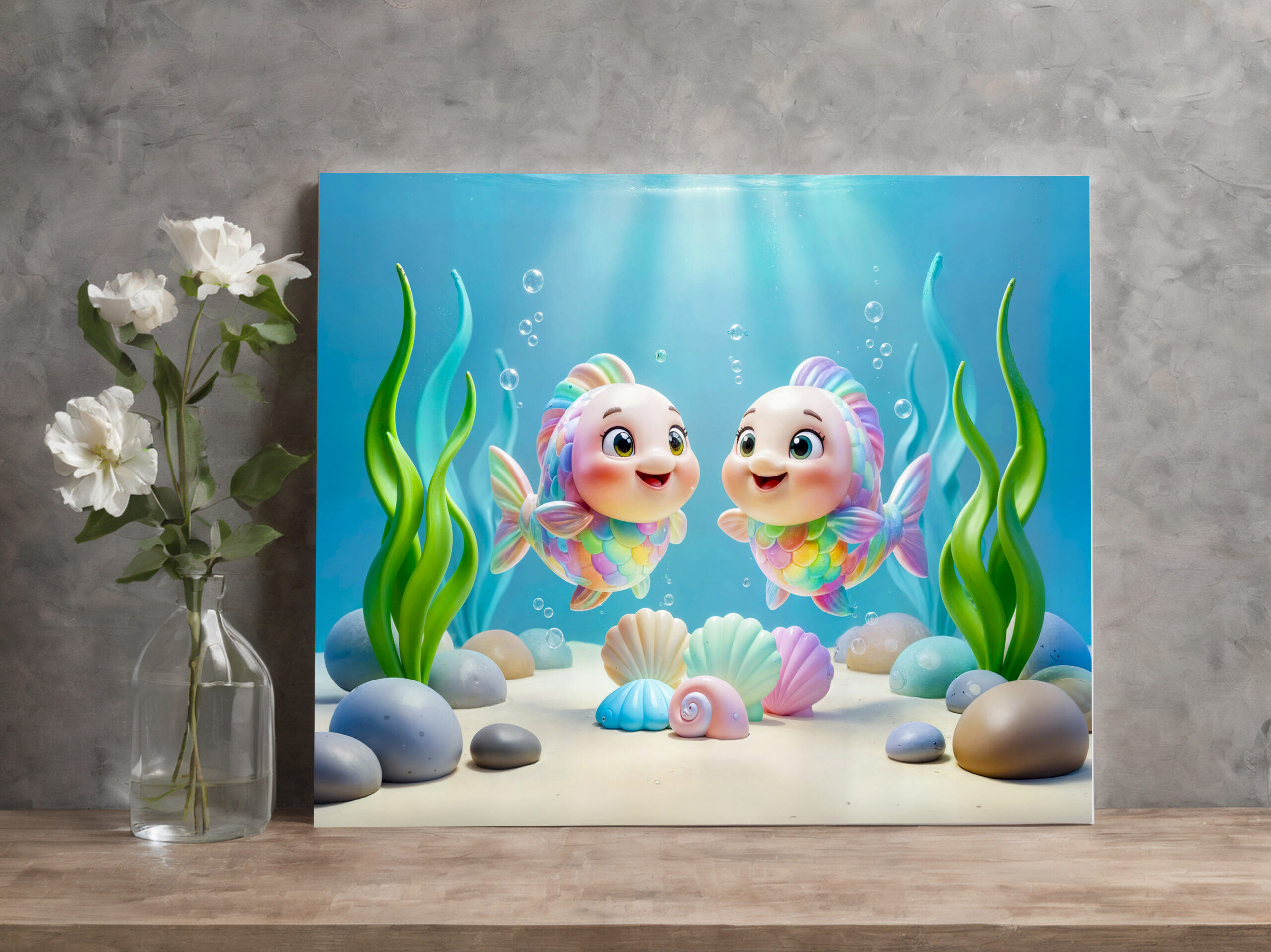 raxxa Canva: Cute 3D Pisces Zodiac Fish