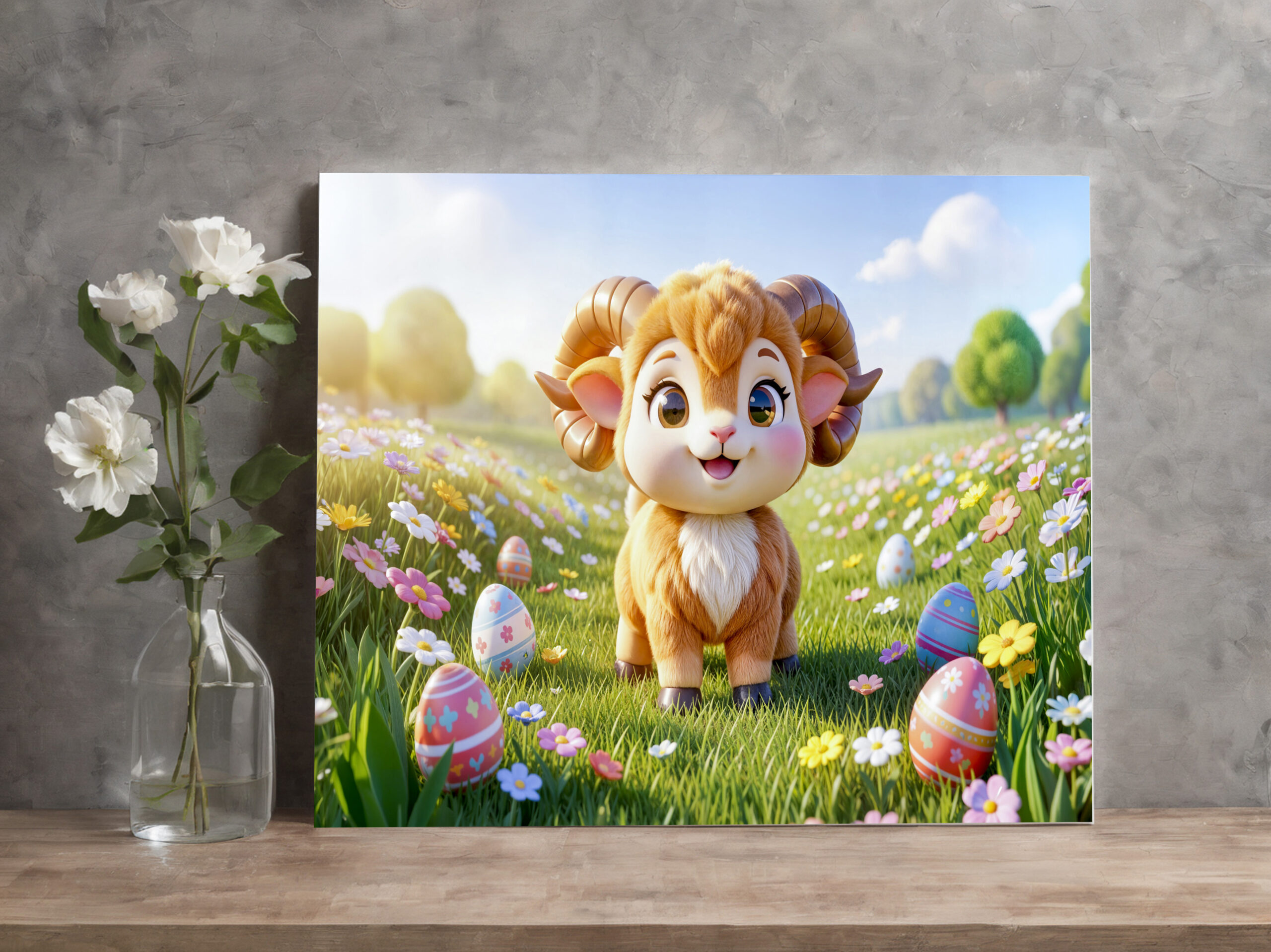 raxxa Canva: Cute 3D Aries Zodiac Ram – Bild 3