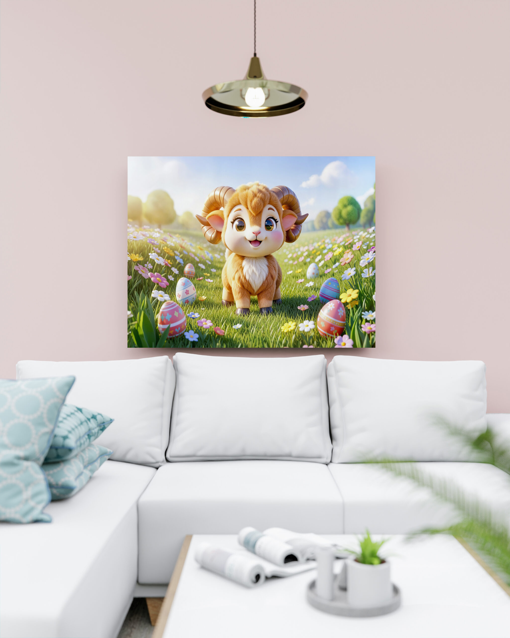 raxxa Canva: Cute 3D Aries Zodiac Ram – Bild 2