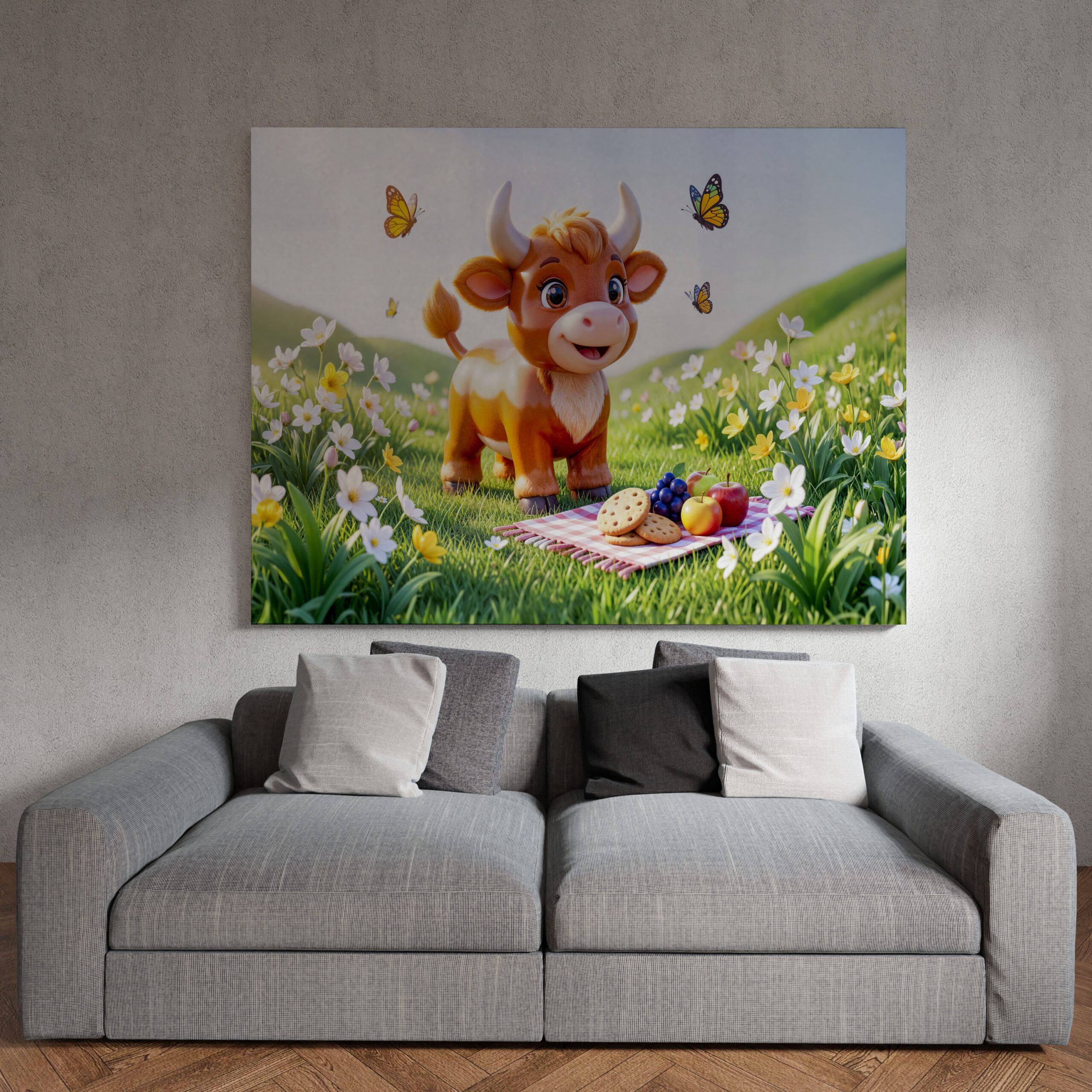 raxxa Canva: Cute 3D Taurus Zodiac Picnic – Bild 3