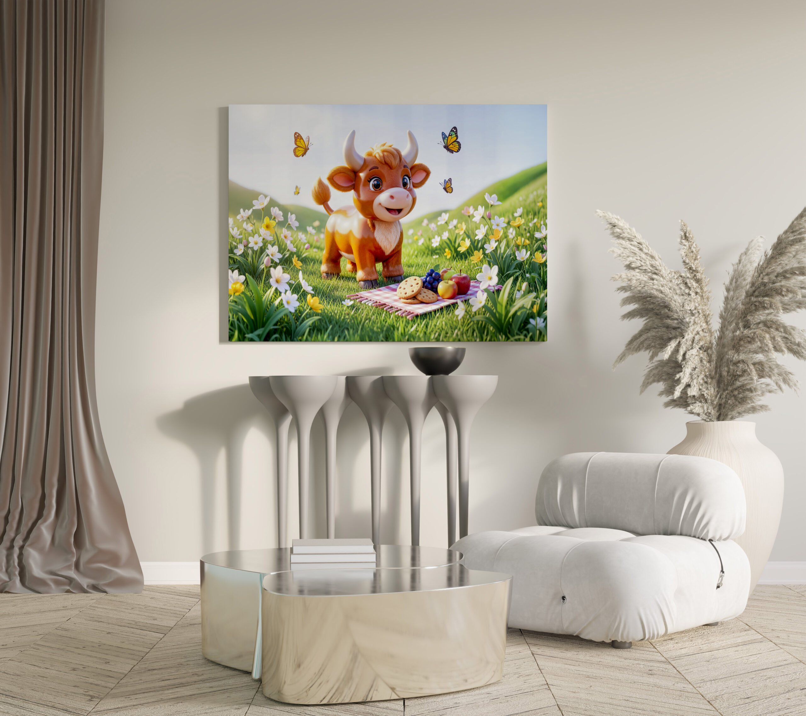 raxxa Canva: Cute 3D Taurus Zodiac Picnic