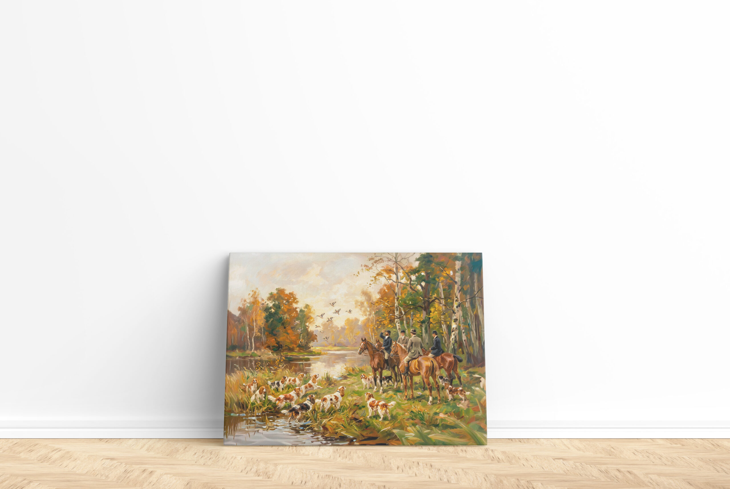 raxxa Canva: Duck Hunt on Horseback with Spaniels – Bild 2