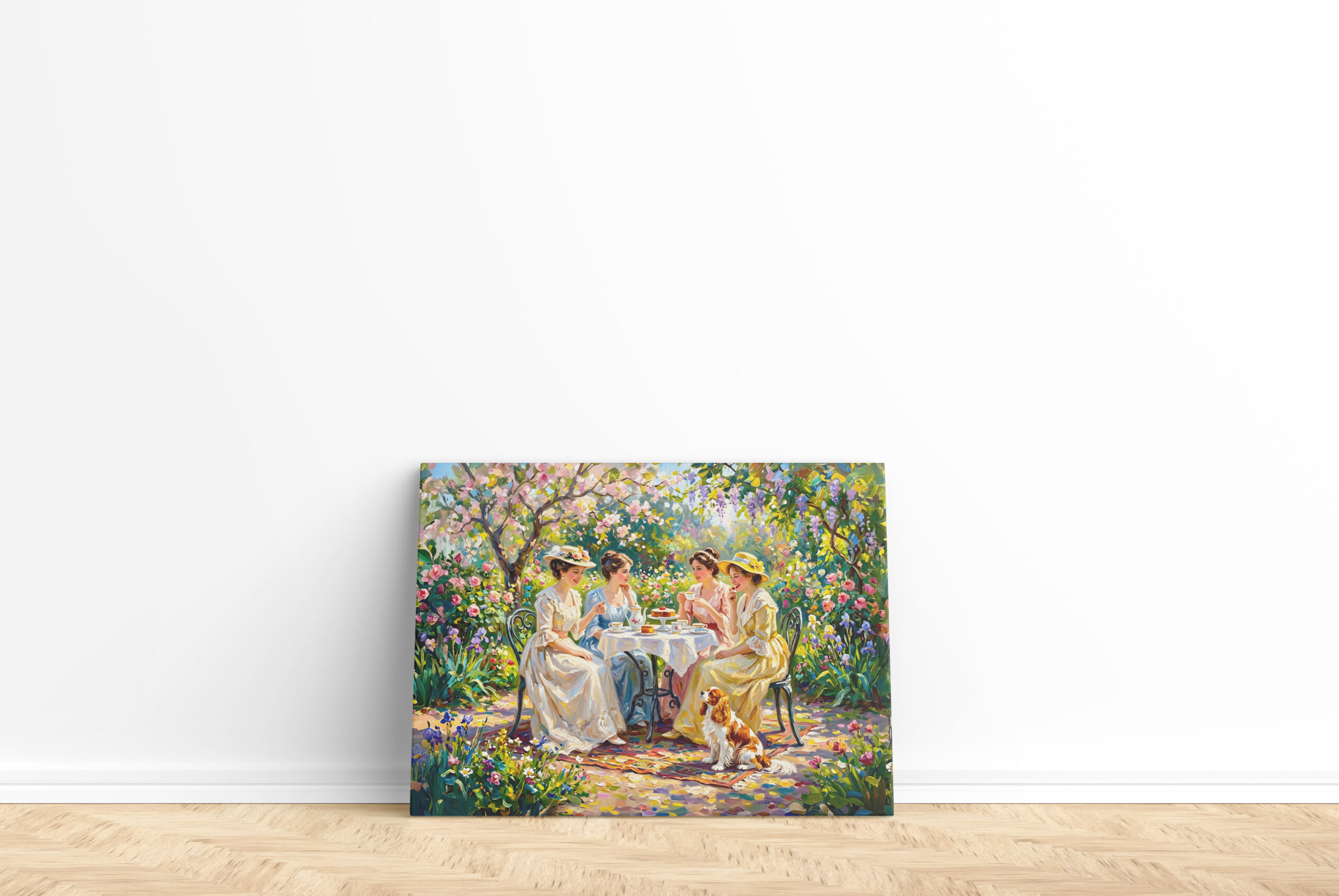 raxxa Canva: Ladies’ Garden Gathering with Cavalier Spaniel – Bild 2