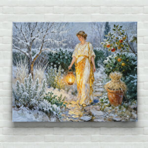 raxxa Canva: Greek Goddess Hestia Winter Garden
