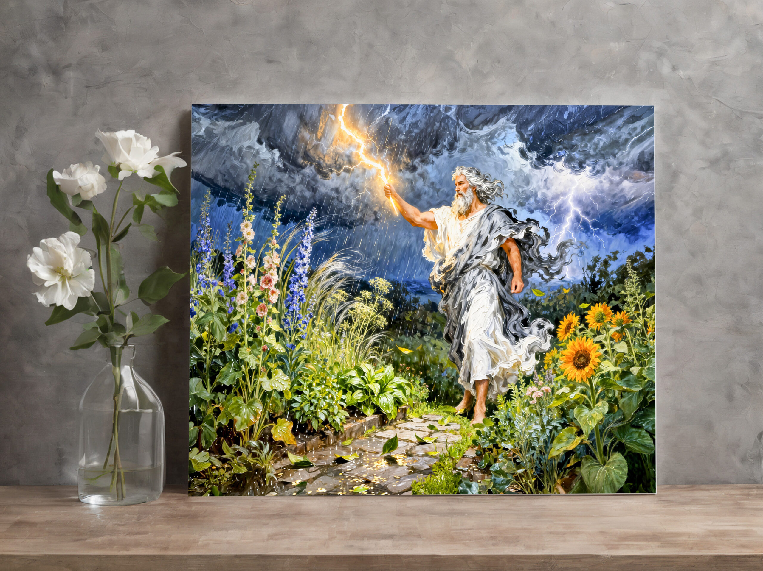 raxxa Canva: Greek God Zeus Summer Storm