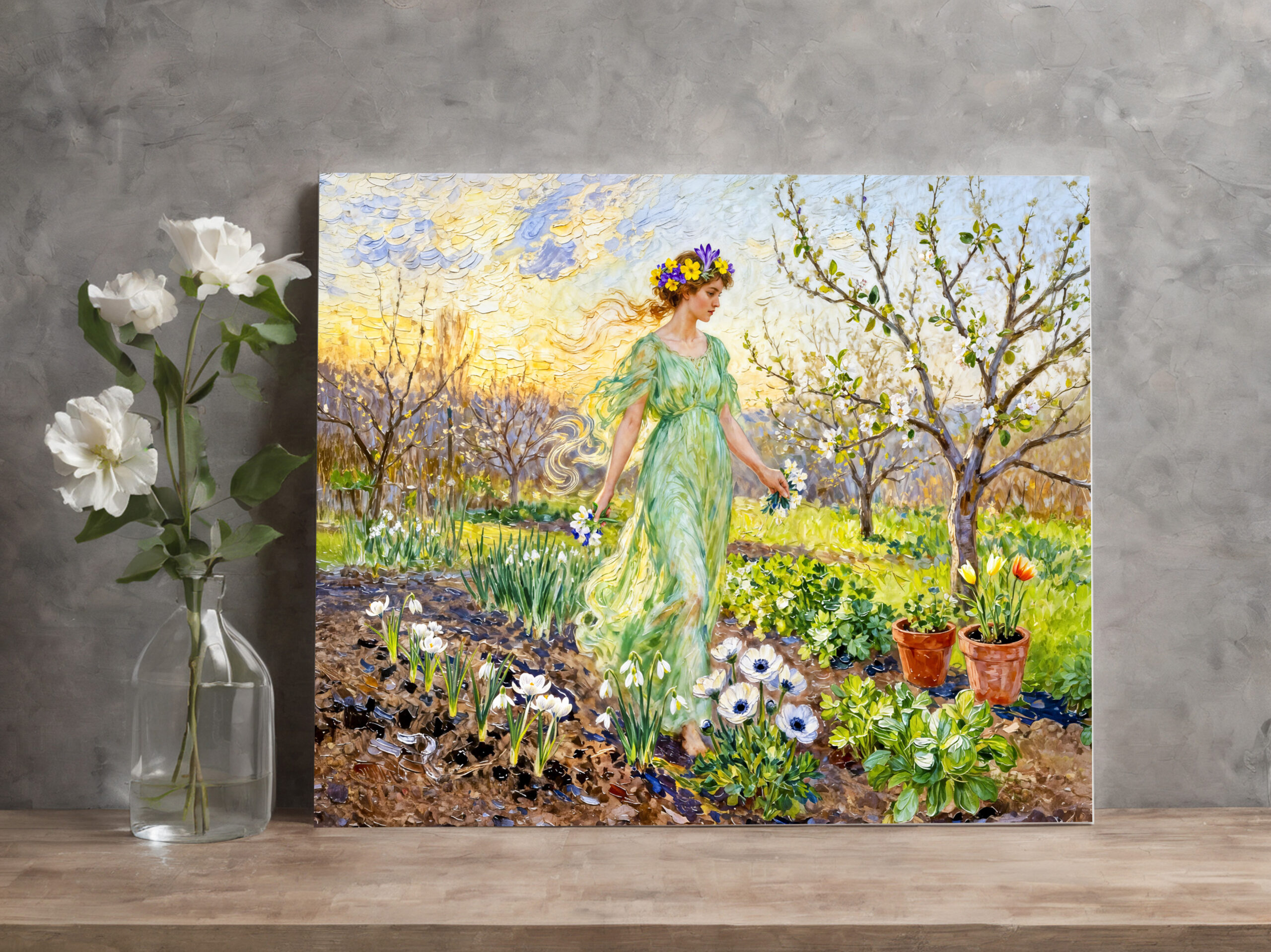 raxxa Canva: Greek Goddess Chloris Spring Garden