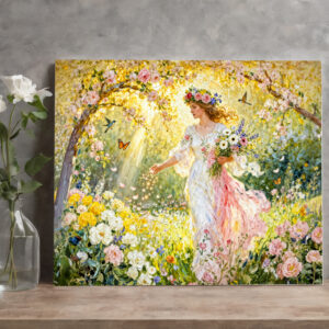 raxxa Canva: Greek Goddess Flores in Garden