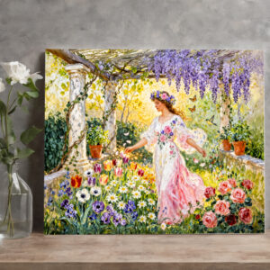 raxxa Canva: Greek Goddess Flora in Garden