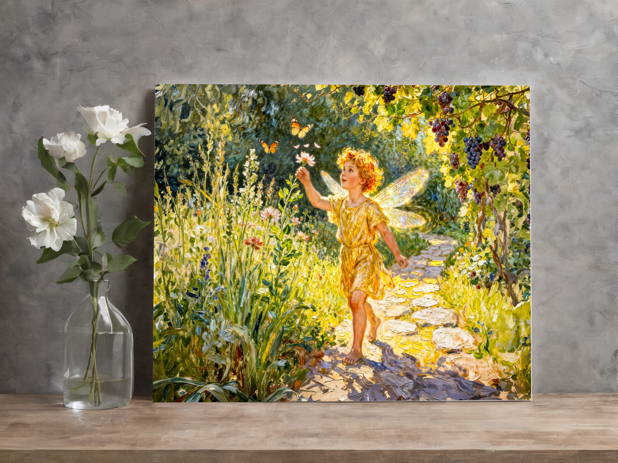 raxxa Canva: Greek God Eros in Garden