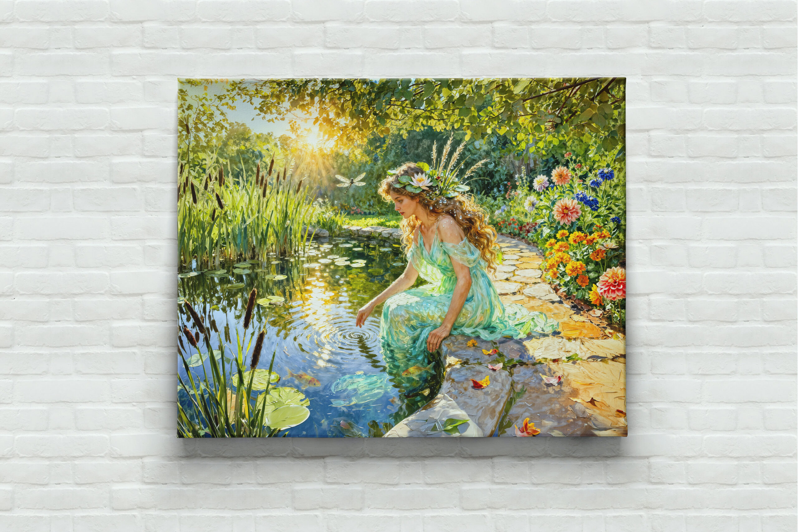 raxxa Canva: Greek Goddess Naiade Garden Pond – Bild 3