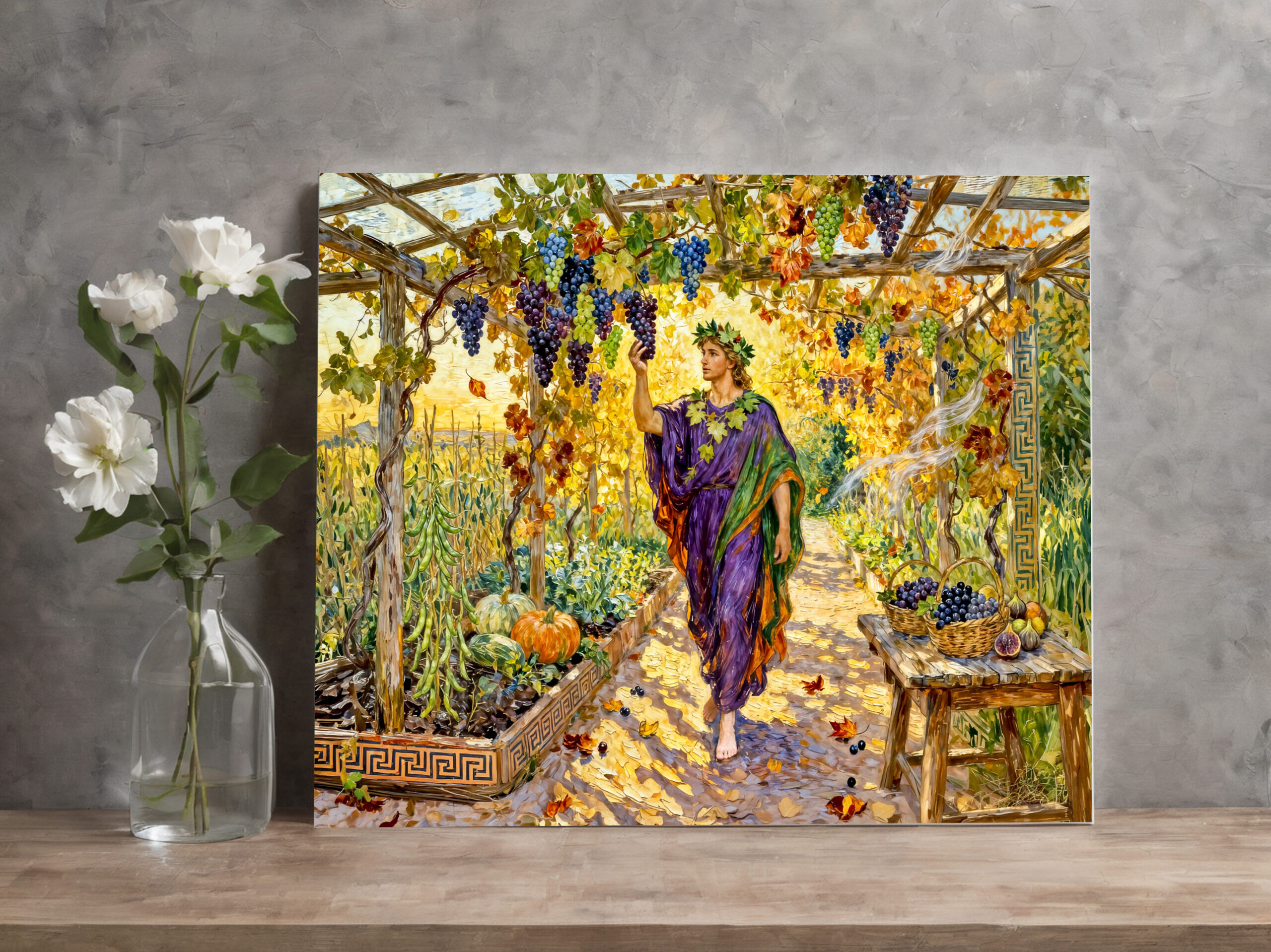 raxxa Canva: Greek God Dionysus Vineyard Walk