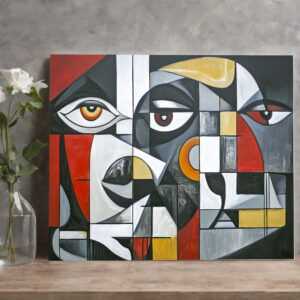 raxxa Canva: Cubist Modern Face Geometry