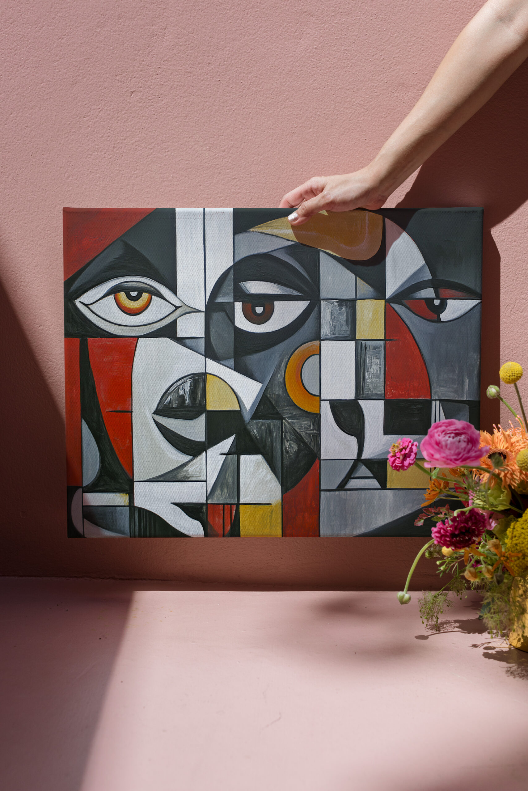 raxxa Canva: Cubist Modern Face Geometry – Bild 3
