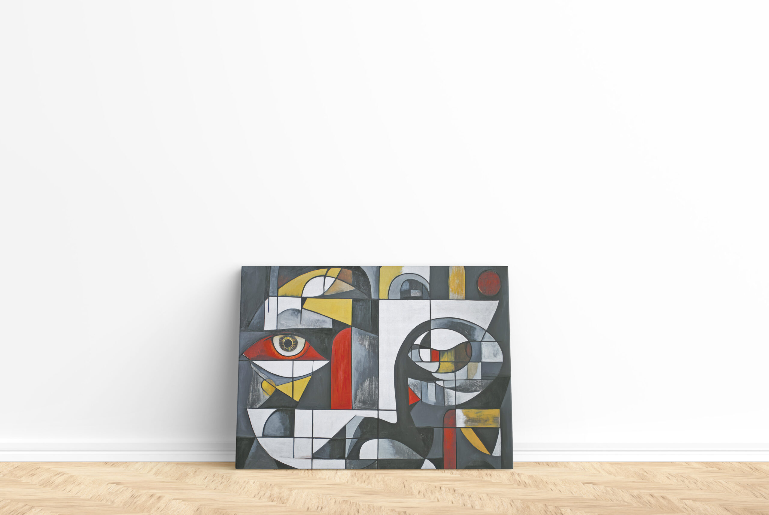 raxxa Canva: Modern Cubist Face Abstraction – Bild 2