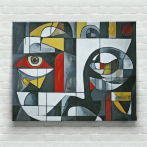 raxxa Canva: Modern Cubist Face Abstraction