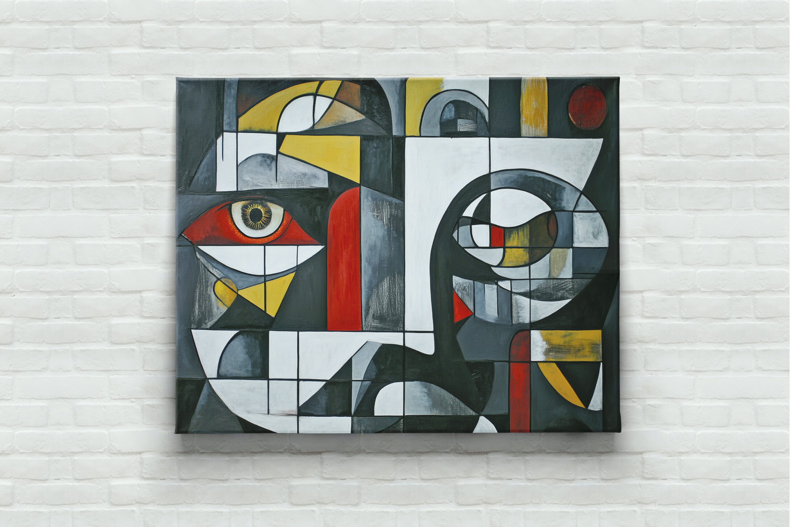 raxxa Canva: Modern Cubist Face Abstraction