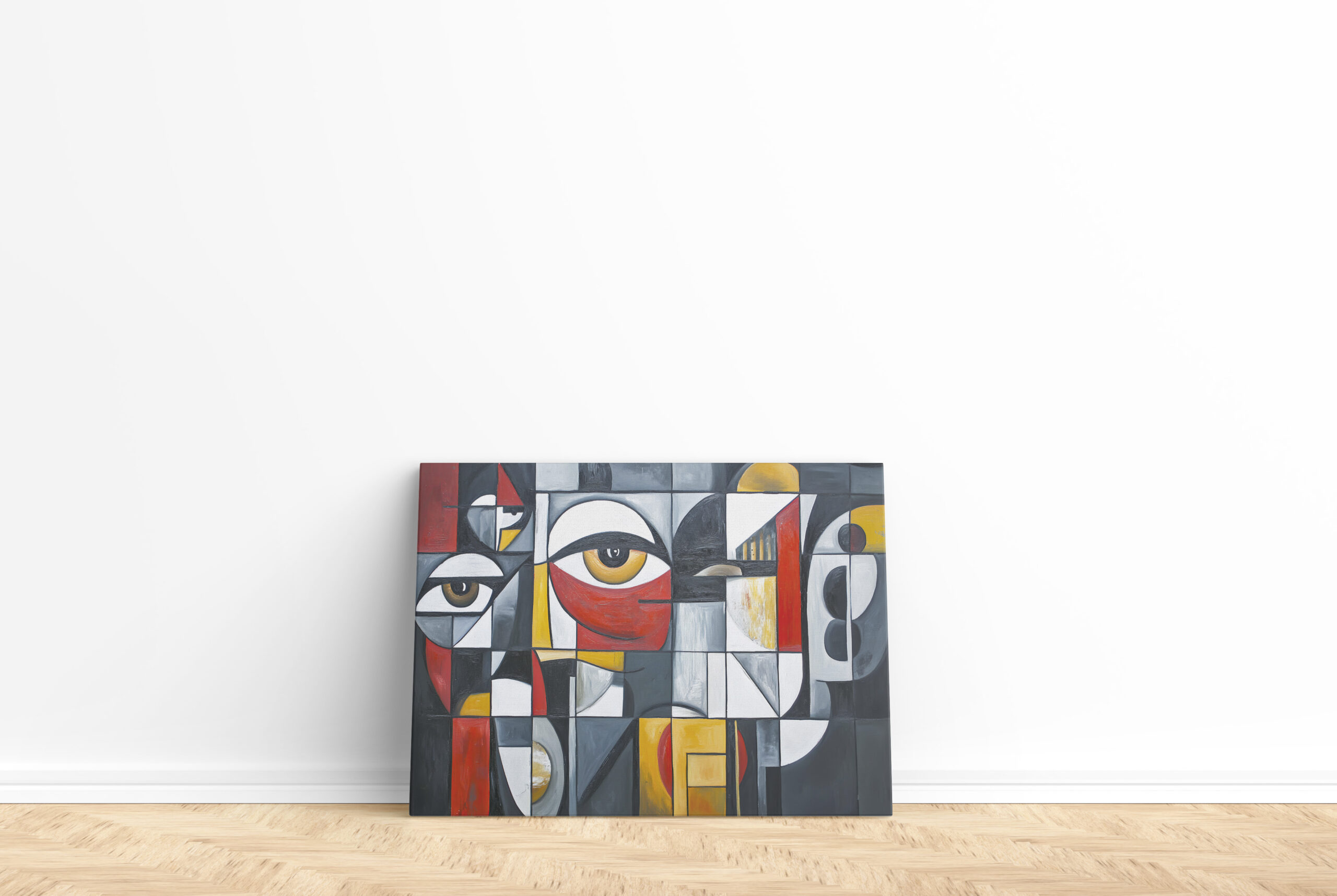 raxxa Canva: Geometric Cubist Portrait Abstract – Bild 2