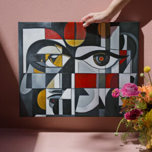 raxxa Canva: Geometric Abstract Face Composition