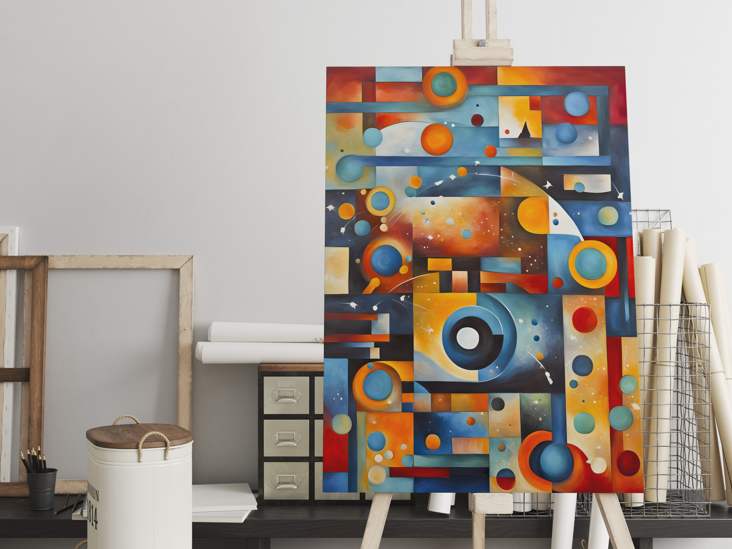 raxxa Canva: Cosmic Orbit Abstract Composition