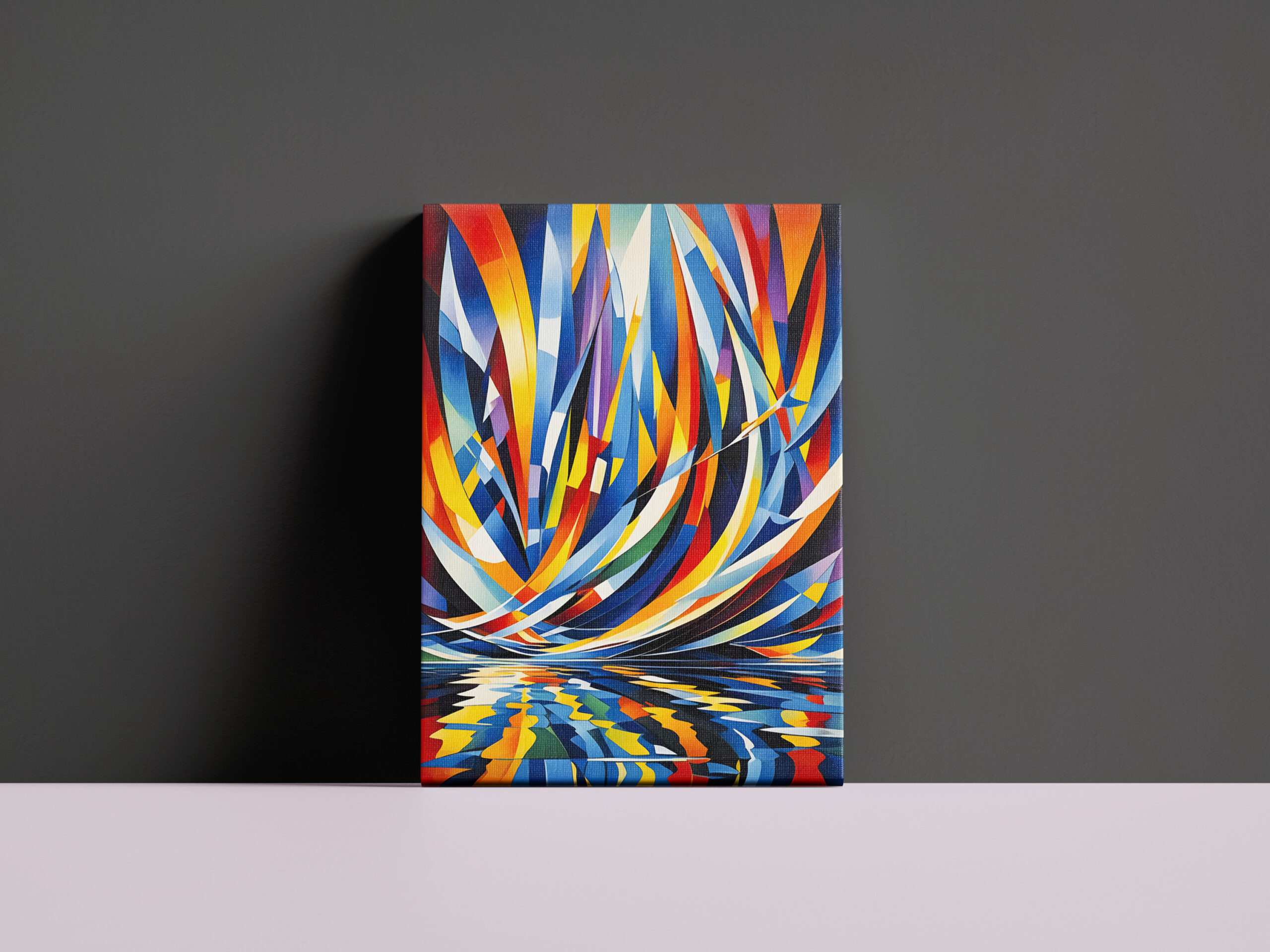 raxxa Canva: Reflective Curve Geometry Abstraction – Bild 2