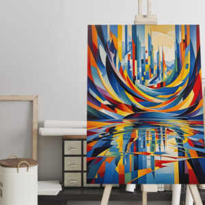 raxxa Canva: Urban Skyline Reflection Abstraction