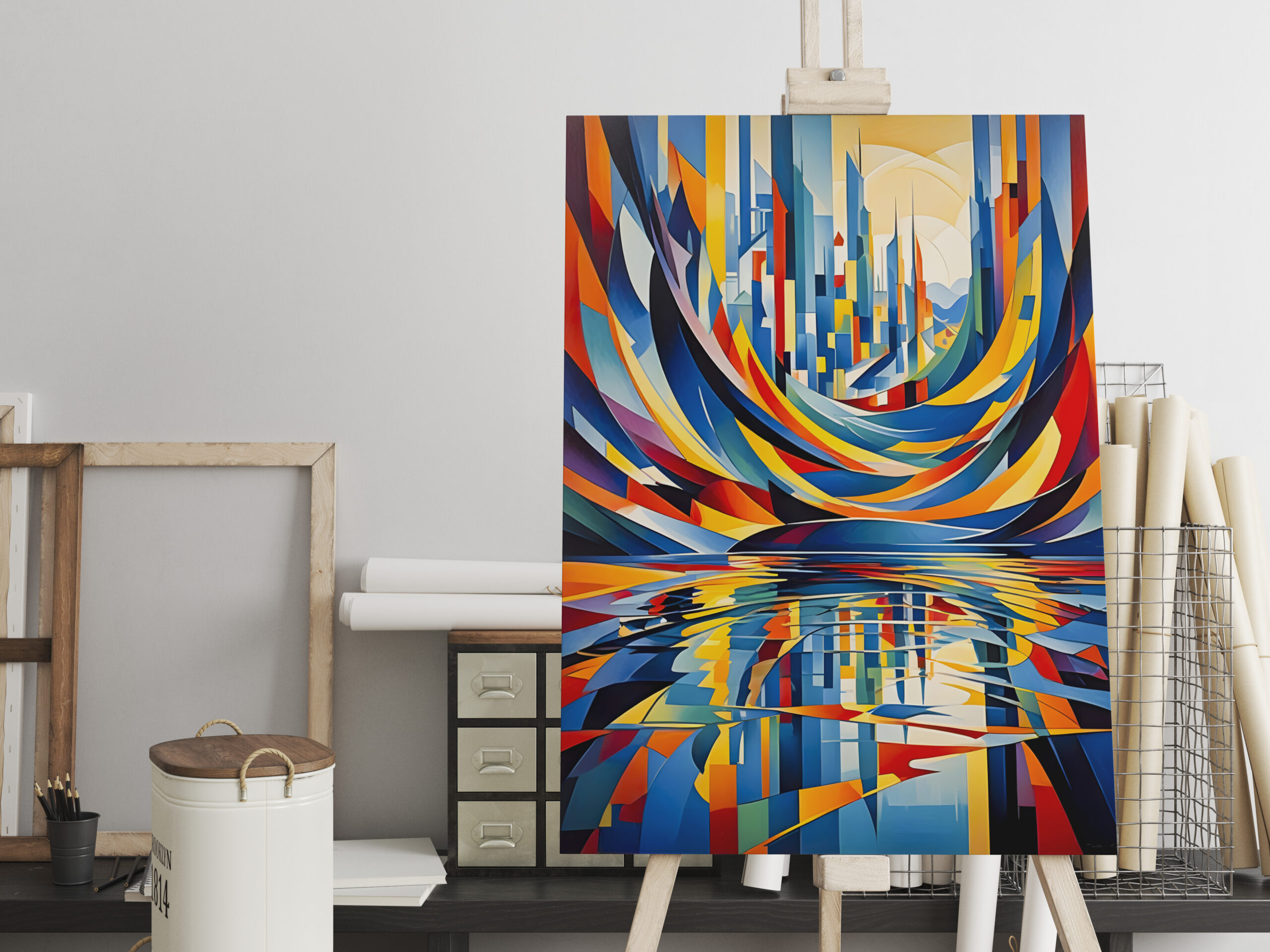 raxxa Canva: Urban Skyline Reflection Abstraction
