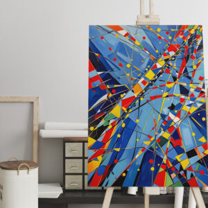 raxxa Canva: Geometric Color Orbit Abstraction