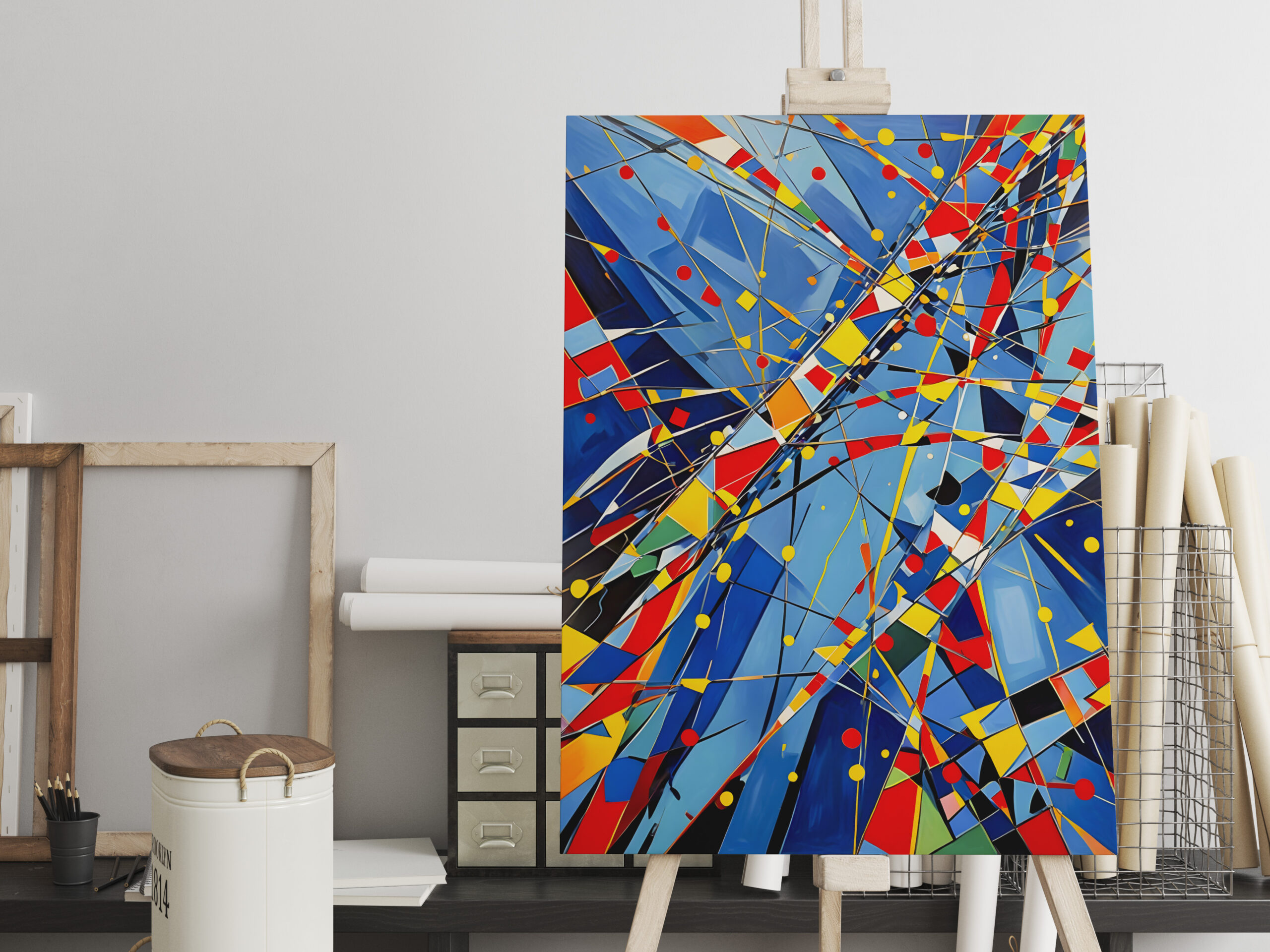 raxxa Canva: Geometric Color Orbit Abstraction
