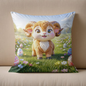 Kissen: Cute 3D Aries Zodiac Ram