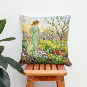 Kissen: Greek Goddess Chloris Spring Garden