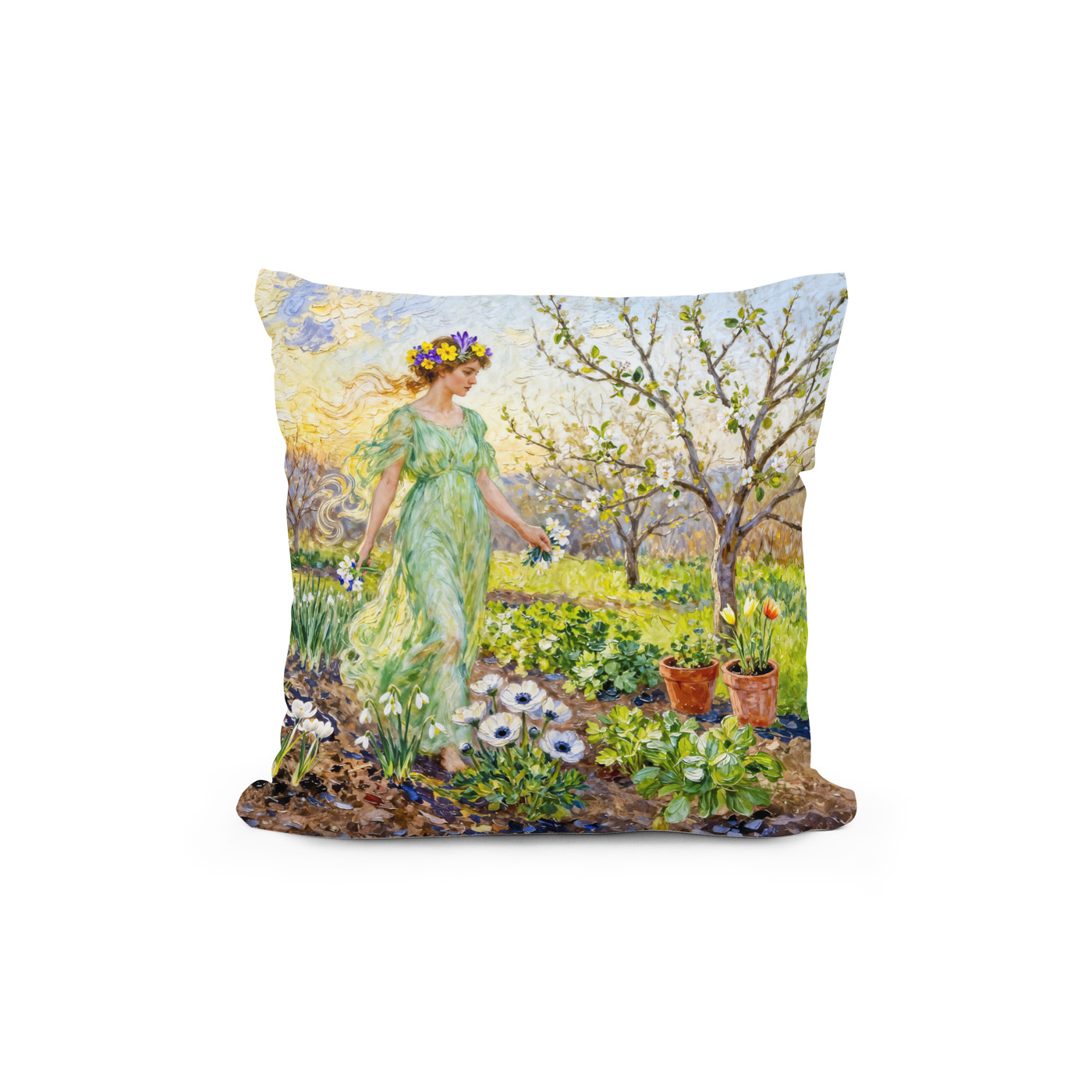 Kissen: Greek Goddess Chloris Spring Garden – Bild 2
